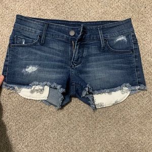 Saks Fifth Ave denim Sparkle shorts